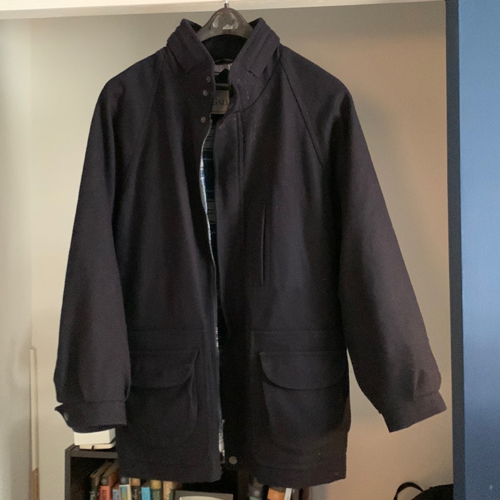 Flannel lined pea coat